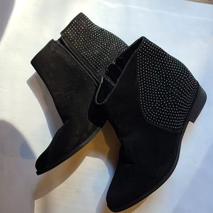 Schutz Nobuck Boots Black nailed Sz 7